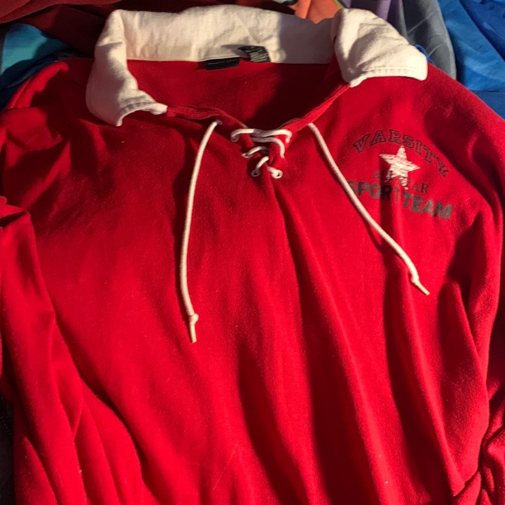 Red sweater or shirt